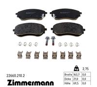ZIMMERMANN 22660.210.2 Brake pad set