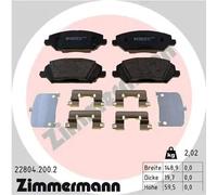 ZIMMERMANN 22804.200.2 Brake pad set