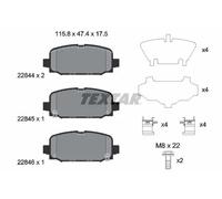 Brake pads 2284401 TEXTAR for JEEP COMPASS