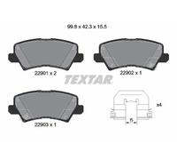 TEXTAR 2290101 Brake pad set