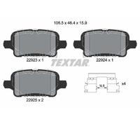 Brake pads 2292301 TEXTAR for OPEL INSIGNIA B Grand Sport