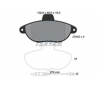 Textar Brake Pads 2304201 – Genuine OE Front Full Set of 4 – Fits Citroen Fiat Peugeot
