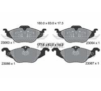 Brake Pads Full Set Of 4 Front 2306302 Textar Chevrolet Vauxhall