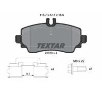 Brake pads 2307003 TEXTAR for MERCEDES-BENZ A-CLASS