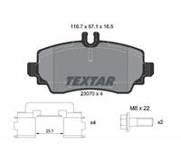 Brake pads 2307004 TEXTAR for MERCEDES-BENZ A-CLASS
