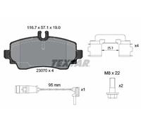 Textar Brake Pads 2307005 - Front Full Set of 4 with Accessories - Genuine OE