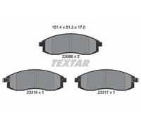 Brake pads 2308601 TEXTAR for NISSAN MAXIMA III QX IV