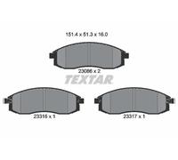 Brake pads 2308602 TEXTAR for MITSUBISHI L200