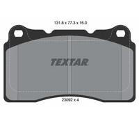 Textar Front Brake Pads Set 2309203 – Disc Brake for Renault Megane III Coupe F4R 2.0L
