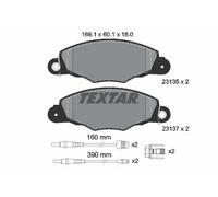 Brake pads 2313503 TEXTAR for CITROËN XANTIA XM XM Estate XANTIA Estate