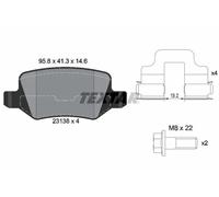 Textar Rear Brake Pads fits Mercedes-Benz A-Class Vaneo 2313803