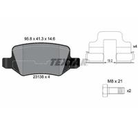 Textar 2313805 Rear Disc Brake Pad Set Fits Mercedes-Benz