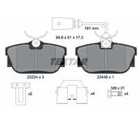 Brake pads 2322416 TEXTAR for VW TRANSPORTER / CARAVELLE Mk IV Bus