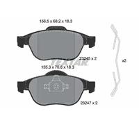 Textar 2324502 Front Axle Disc Brake Pad Set Fits Renault