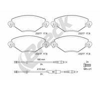 Brake pads 23277 00 701 10 BRECK for CITROËN C5 I C5 I Estate C5 II C5 II Break