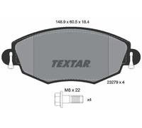 Brake pads 2327904 TEXTAR for FORD JAGUAR