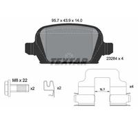 Textar Rear Brake Pads 2328404 - Lucas System - Fits Opel Corsa/Vauxhall Tigra/Holden Barina Classic