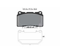 Brake pads 2332502 TEXTAR for OPEL TESLA CADILLAC CHEVROLET