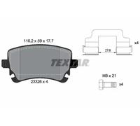 Brake pads 2332601 TEXTAR for VW AUDI