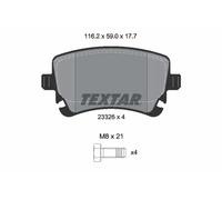 Brake pads 2332611 TEXTAR for BENTLEY CONTINENTAL Coupe CONTINENTAL Convertible