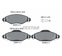 Textar Front Brake Pads fits Toyota Yaris/Vitz 1.0 2334001