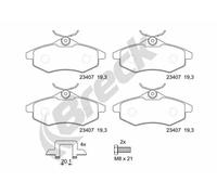 Brake pads 23407 00 702 00 BRECK for CITROËN C3 I C2 C2 ENTERPRISE