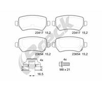 2x ✅Fits BRECK 23417 00 704 10 Brake Pad Set, disc brake 23417 00 70 ⭐UK Seller⭐