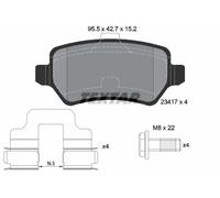Textar Brake Pad Set 2341702 – Disc Brake for Holden / HSV / Opel / Vauxhall Astra