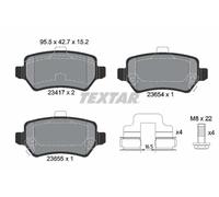 Textar Rear Brake Pads fits Vauxhall Meriva Opel Astra Corsa Zafira