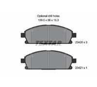 Textar Brake Pad Set 2342006 – Fits Infiniti Q45 II (VH41DE 4.1L), Acura MDX (YD1) 3.5 2000-2005
