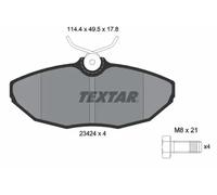 Textar 2342401 Rear Axle Disc Brake Pad Set Fits Daimler Ford Jaguar Lincoln