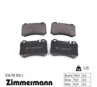 ZIMMERMANN 23478.165.1 Brake pad set