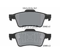 Textar Brake Pad Set 2348202 - Rear Full Set of 4, Genuine OE for Nissan & Renault