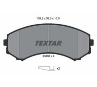Brake pads 2348801 TEXTAR for MITSUBISHI MAZDA