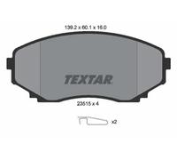 Textar 2351501 Front Axle Disc Brake Pad Set Fits Ford Mazda