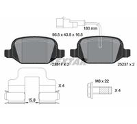 Textar Rear Brake Pads 2351705 for Alfa Romeo MiTo FWD
