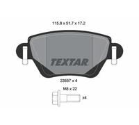 Textar Rear Brake Pads 2355701 for Ford - Genuine OE Full Set of 4 + Caliper Screws