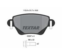 Brake pads 2355702 TEXTAR for RENAULT KANGOO KANGOO Express