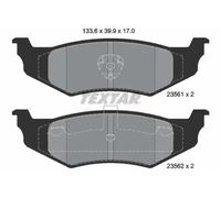 Textar Rear Brake Pads 2356102 - Disc Brake Set for Chrysler Neon, Tacuma, Stratus, 300M, Sebring