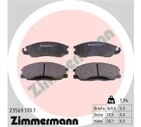 ZIMMERMANN 23569.170.1 Brake pad set