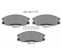Textar Front Brake Pads fits Hyundai Santa Fe Ssangyong Kyron H-1/Starex