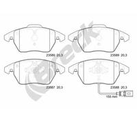BRAKE PAD SET DISC BRAKE 23587 00 701 10 FOR SKODA OCTAVIA/II/Combi LAURA VW