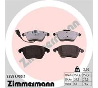 ZIMMERMANN Brake pad set 23587.900.1 incl. wear warning contact Photo corresponds to scope of supply VOLKSWAGEN: Scirocco III, Golf 7, Golf 5