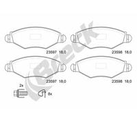 Brake pads 23597 00 702 10 BRECK for PEUGEOT 306 Hatchback 306 206+ 206 Van