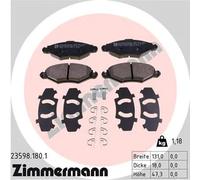 Brake pads 23598.180.1 ZIMMERMANN for PEUGEOT CITROËN