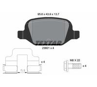 Brake pads 2360102 TEXTAR for FIAT ABARTH LANCIA LADA CITROËN
