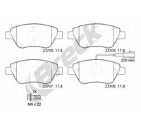 Brake pads 23705 00 701 10 BRECK for FIAT CITROËN ALFA ROMEO PEUGEOT ABARTH