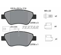 Brake pads 2370502 TEXTAR for FIAT ALFA ROMEO LANCIA