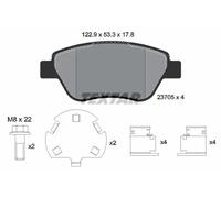 Brake pads 2370507 TEXTAR for FIAT DOBLO Box Body/MPV DOBLO MPV