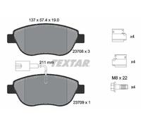 Textar 2370802 Disc Brake Pad Set Fits Fiat Chrysler Lancia Opel Vauxhall